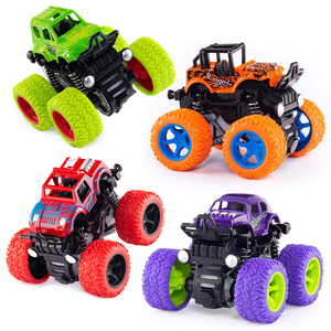 Vente en gros de mini voitures de course tout-terrain en plastique 4x4, jouet pour enfants, camion à chenilles, véhicule à double friction, cascadeur - Product Image 1