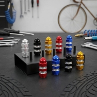 Couvercle anti-poussière de roue, enveloppe en métal coloré 1 pièce, capuchon de tige de Valve de pneu à balles noires