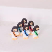 Figurines de Jésus miniatures peintes à la main, écologiques, pour fêtes religieuses, décorations de Pâques, modèle religieux Jésus t'aime