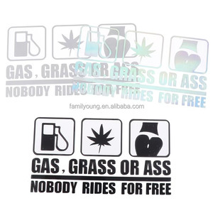 时尚汽车贴纸气草或屁股没人骑免费汽车摩托车卡车保险杠窗油箱贴纸装饰18 * 10厘米 - Product Image 6