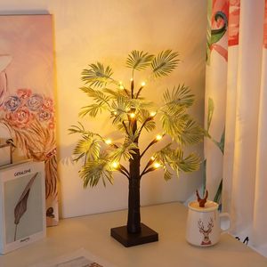 Decorazioni LED palma albero di natale luce bianca calda fino albero di natale batteria USB alimentato da palma artificiale decorazione da tavolo - Product Image 2