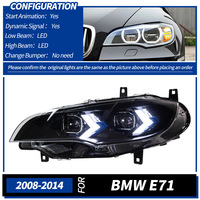 Pour BMW X6 E71 08-13 Phare LED à double lentille de projecteur LED Angel Eyes Pièces automobiles