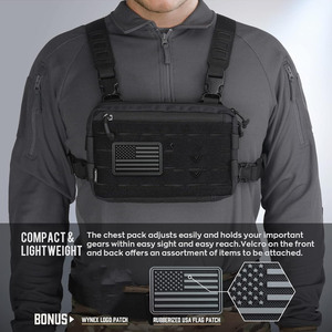 กระเป๋าคาดอกแบบสะพายข้างลายพรางทหาร ระบบโมลล์ ผ้าอ็อกซ์ฟอร์ดกันน้ำ สำหรับกิจกรรมกลางแจ้ง  ขนาดใหญ่  ตัวอย่างสินค้าฟรี - Product Image 3