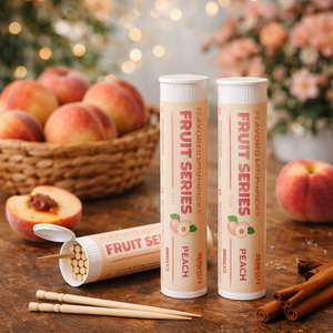 Palillos de Dientes con Sabor a Melocotón Totalmente Biodegradables, una Alternativa sin Sentimientos de Remordimiento a los Palillos de Dientes de Plástico o los Cigarrillos Electrónicos <span class=keywords><strong>Desechables</strong></span>. - Product Image 1