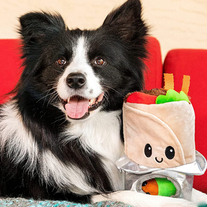 Jouets pour animaux de compagnie personnalisés et durables en gros, ensemble de jeu couineur pour chiens, petits cadeaux, jouets à mâcher en peluche Burrito pour jeu de cache-cache, directement de l'usine - Product Image 4