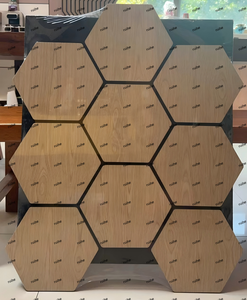 Panneau <span class=keywords><strong>acoustique</strong></span> en placage de bois naturel facile à installer pour la décoration murale du salon, design 3D, écologique, <span class=keywords><strong>isolation</strong></span> phonique - Product Image 3