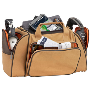 Flight Outfitters Unisexe Bush Pilot Duffel Main/Épaule Porter Toile Cuir <span class=keywords><strong>Avion</strong></span> Voyage Bagages Aviation Gear Flight Bag - Product Image 1