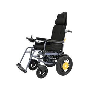 Colore personalizzato alto schienale automatico potente in acciaio leggero pieghevole sedia a rotelle elettrica per adulti - Product Image 3