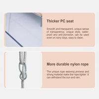 ROPECUBE Promotion à Durée Limitée Siège de Balançoire Réglable pour Arbre et Porche - Balançoire Robuste en PC pour Extérieur et Intérieur pour Enfants et Adultes