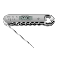 Thermomètre numérique pour viande avec sonde métallique, affichage LCD étanche pour la cuisine, la cuisson au four, la friture, les steaks, la dinde
