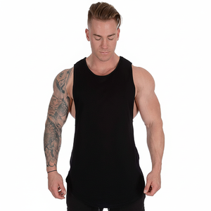 เสื้อกล้ามระบายอากาศได้ดีไซส์ใหญ่พิเศษของผู้ชายเสื้อกล้ามหลวมแขนกุดแห้งเร็วเสื้อโพลีเอสเตอร์สำหรับกีฬากลางแจ้งฟิตเนสยิม - Product Image 1