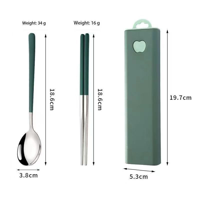 Cuchara de palillos verde