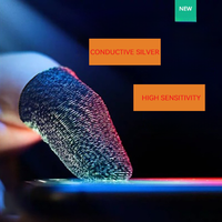 Manchons pour doigts en fibre d'argent, adaptés à divers jeux mobiles, anti-transpiration, haute sensibilité et empêchent les contacts accidentels.