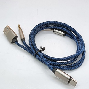 Câble audio Type C 2 en 1, câble audio <span class=keywords><strong>pour</strong></span> <span class=keywords><strong>voiture</strong></span> en nylon tressé, adaptateur audio USB + prise jack 3,5 mm - Product Image 3