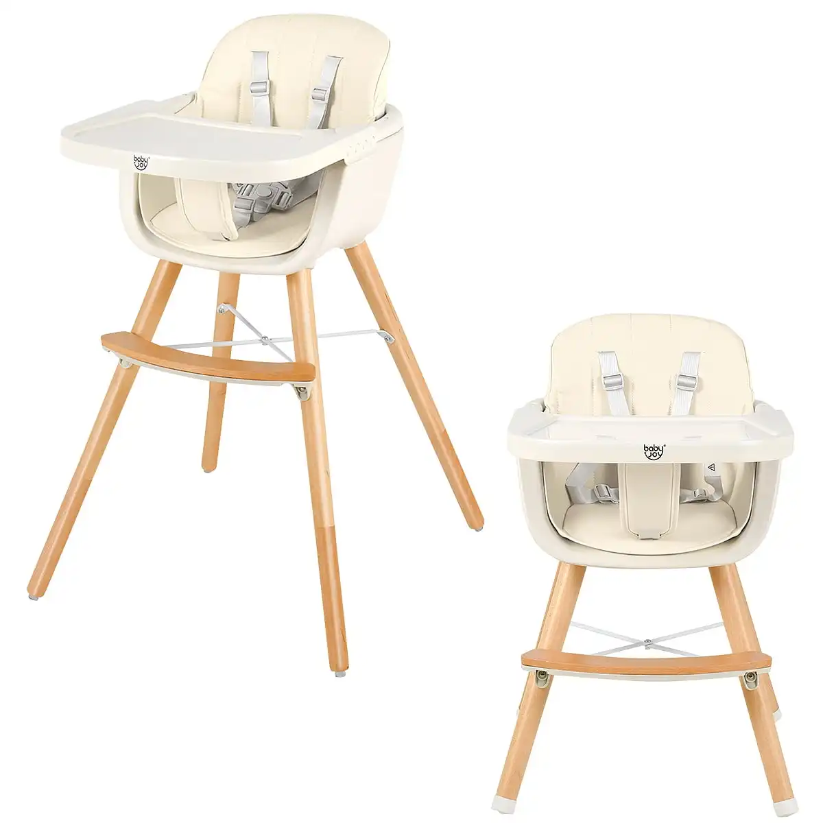 Ahşap katlanabilir taşınabilir bebek yüksek çocuk bebek besleme yemek yeme yükseltici koltuk sandalye