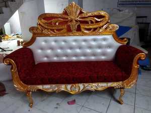 Sofá Elegante para Bodas, Sofá de Lujo para Novios, Sofá Blanco con Mechones para Ceremonia de Boda, Recepción, Salón, Eventos, Sala de Estar - Product Image 1