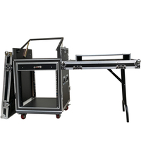 Boîtier d'air professionnel personnalisé en aluminium 12U à quatre roues, valise à outils en PP avec 2 tiroirs pour mixeur, amplificateur audio, équipement de scène aérien, ODM