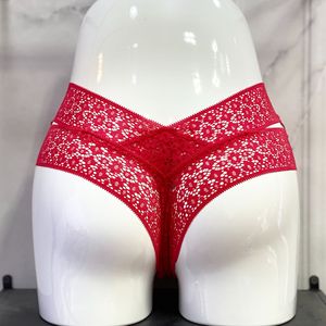 Manufacturer Wholesales New Fashionable High Waisted Lace Embroidered Underwear for Women <b>Elastic</b> Hollow Hot Pants - Product Image 2