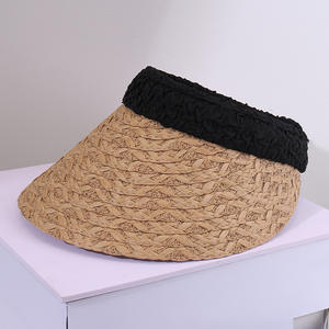 Cappello da Sole Senza Cappuccio <span class=keywords><strong>in</strong></span> Paglia per Donne con Fascia Elastica Regolabile per Protezione e Stile all'Aperto, Perfetto per l'Estate e la Spiaggia - Product Image 3
