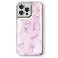 Coque de téléphone en résine époxy pour iPhone 16, 16 Pro/Pro Max, 15, 15 Pro Max, 14 Pro Max, 14 Pro, 14, 13, 13 Pro, 12, 11 – Bords argentés galvanisés