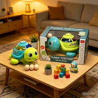 Tortue électrique pondeuse de œufs avec lumière, directement de l'usine, cadeau promotionnel OEM, jouet tortue marchante pondeuse de œufs de dessin animé