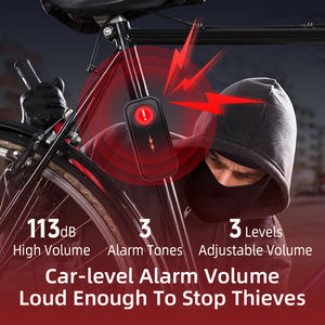 Лидер продаж, срок службы батареи 2 года, 60 м, радиус действия, IP66, велосипедные велосипеды, фатбайки, мотоцикл, Противоугонная сигнализация, вибрационный датчик движения, сигнализация - Product Image 4