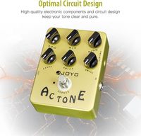 Pédale d'effet d'amplificateur à tubes vintage JOYO JF-13, tonalité AC, fabriquée en aluminium durable