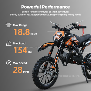 Valtinsu 49cc, mini moto à essence 2 temps de haute qualité, vitesse maximale de 35 km/h, pour les enfants de 5 à 13 ans - Product Image 4