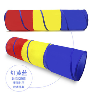 อุโมงค์คลานสำหรับเด็ก บ้านเล่นในร่ม ผ้า 3 สี เนื้อนุ่ม สำหรับเด็กอายุ 10-12 เดือน - Product Image 2
