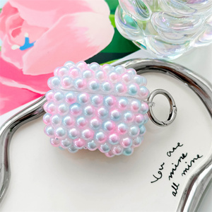 Funda para Auriculares con Degradado de Perlas Arcoíris para Apple Airpods 4 Pro 3 2, Cubierta de Auriculares con Diseño Láser IMD Colorido, Fundas DIY con Cuentas - Product Image 6