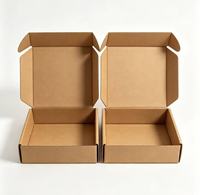 Boîte cadeau pliante en carton kraft brun, boîte d'expédition en carton ondulé pour cadeaux