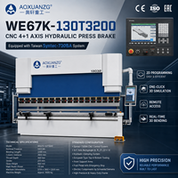 Presse plieuse hydraulique CNC 130t3200mm 4+1 axes avec système Taiwan Syntec-730BA, programmation 2D