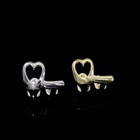 Grillz double rangée à lignes horizontales, style hip-hop ajouré, bijoux dentaires pour le quotidien et la rue, accessoires polyvalents en gros