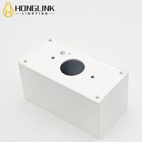 Spot LED de plafond carré GU10 à deux têtes, monté en saillie, corps en aluminium, CRI élevé, pour salon