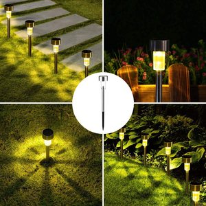 Lampe solaire tubulaire pour extérieur, résistante à la pluie, éclairage décoratif, 6-12 heures, interrupteur à induction - Product Image 4
