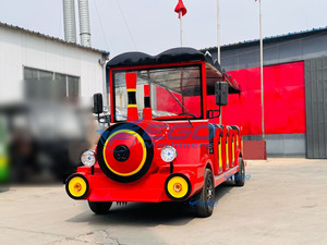 รถไฟฟ้าแบบไร้รางสำหรับสวนสนุก รถพ่วงรถไฟแบบกำหนดเองได้ สำหรับห้างสรรพสินค้า - Product Image 2