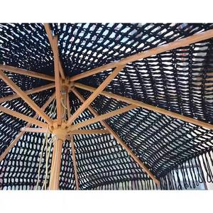 Crochet ouvert avec des glands de coton cordes de macramé à la main Design moderne pour l'utilisation de cour de meubles d'extérieur - Product Image 2