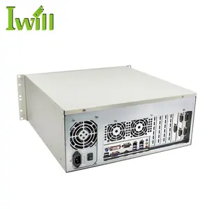 19" 4U rack mount server industrial pc Core i7 6700 dual lan 6 serial port support 6 3.5 inch HDD