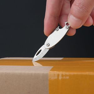 Mini couteau pliant en acier inoxydable avec ouvre-bouteille, porte-clés, outil de coupe compact multi-usages - Product Image 3