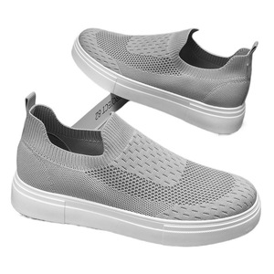 Slide-On Solid Men's Summer Breathable Thin <b>Black</b> Synthetic <b>Sock</b> Shoes for Mesh Canvas Sneakers - Product Image 4