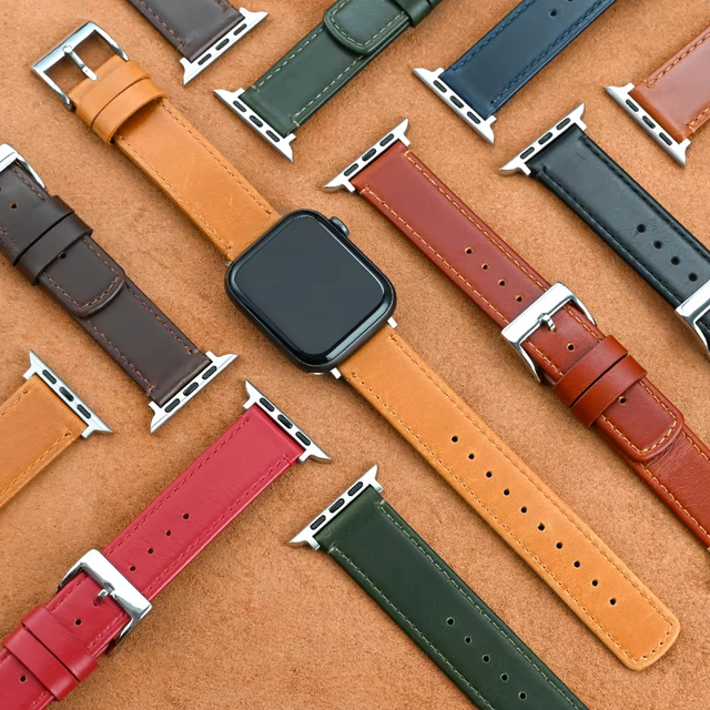 High Quality Genuine Vintage Leather Bands for Apple Watch Band 38mm 40mm 41mm 42mm 44mm 45mm 46mm 49mm
