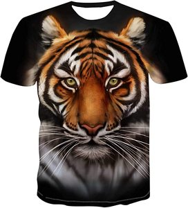 Fitspi <strong>Tiger</strong> Wolf T Shirt Men Women 3d Printing <strong>Tiger</strong> Wolf Animal Unisex Short Sleeve T-shirt Dropshipping Customized <strong>Tshirt</strong> - Product Image 3