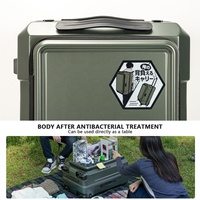 Valise de voyage mobile à plateau plat avec pochette amovible pour affaires