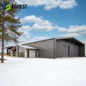 Atelier et entrepôt préfabriqués en mini-structure métallique avec poutre en acier en H solide et surface peinte pour écoles, centres commerciaux et appartements - Product Image 1