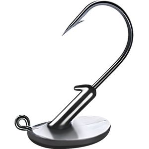 Juqiwang Lead Head Hook <b>Boat</b> Shape Anti Snag For Bass Freshwater Fishing T Tail Soft Bait - Product Image 5