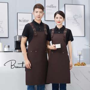 Tablier de restaurant professionnel pour le personnel de cuisine d'hôtel, <span class=keywords><strong>service</strong></span> de restauration, vêtements de travail d'hôtellerie - Product Image 4