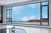 Modernes Doppelverglastes Aluminium-Schiebefenster Energieeffizient Schalldicht für Villen