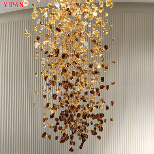 Хит продаж: Стеклянная подвесная лампа для отелей, торговых центров, лобби. Проектная установка. Светодиодная люстра. - Product Image 1