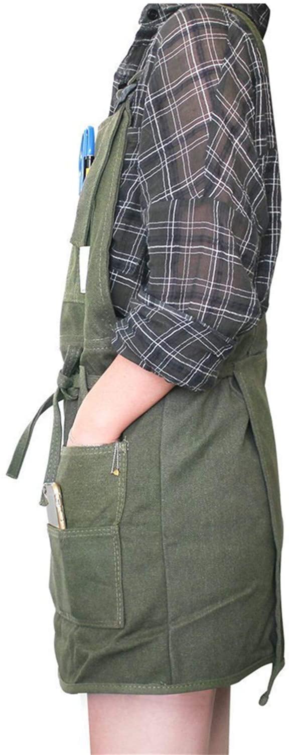 Grembiule Impermeabile Per Bambini Con Tasche | Regolabile, In Poliestere, Nero Con Tasca Beige | Per Pittura, Cucina, Giardinaggio - 4