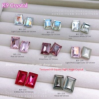 Cristal de diamant K9 10x14 rectangulaire à angle droit, grande transparence, verre scintillant, accessoires pour nail art, modèle Cy0510